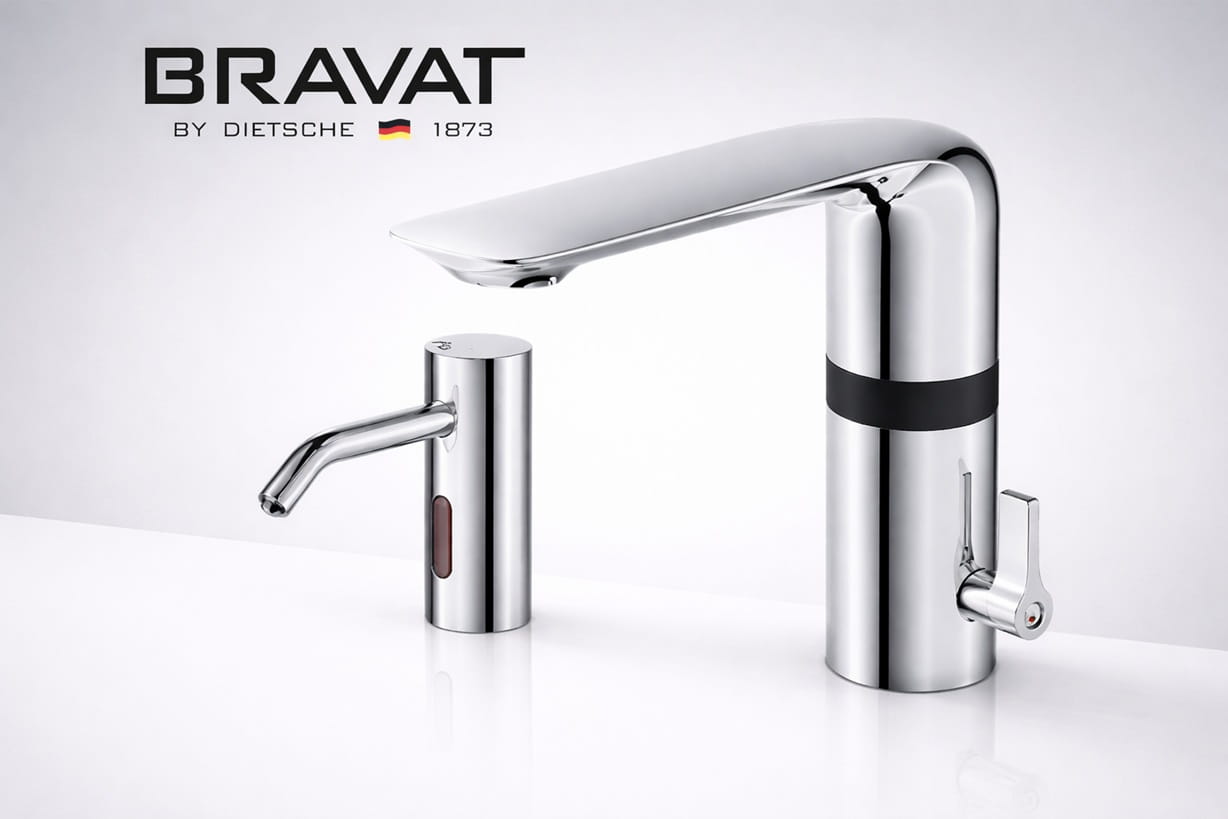 Chrome faucet dispenser